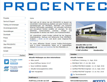 Tablet Screenshot of procentec.de